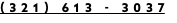 (321) 613 - 3037